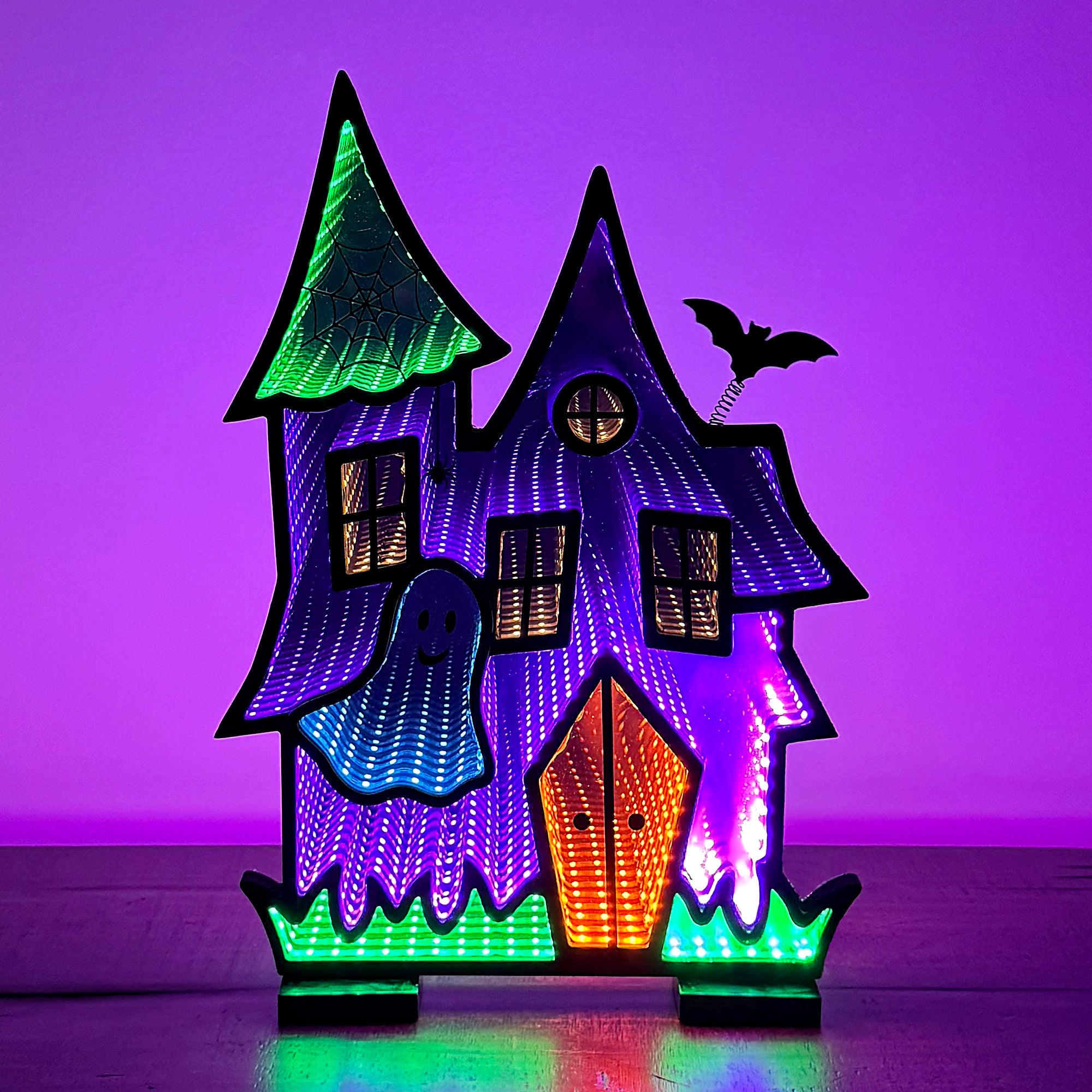 Halloween light up haunted popular house