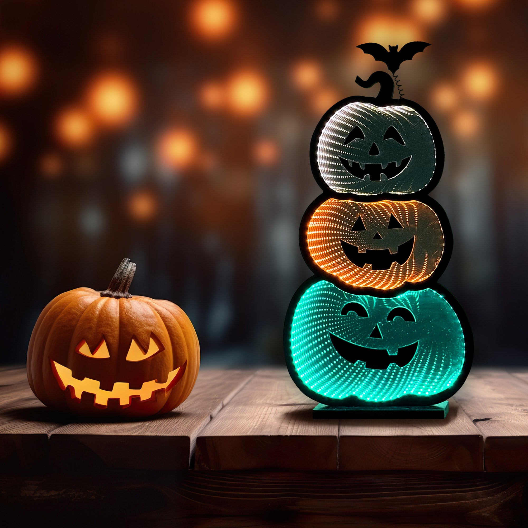 3 Stacked Pumpkins